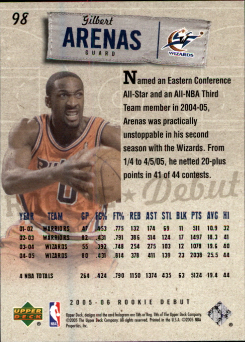 2005/2006 Rookie Debut (Upper Deck) Basketball - Picture 195 of 315