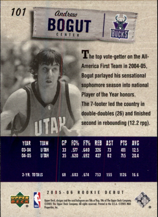 2005/2006 Rookie Debut (Upper Deck) Basketball - Picture 201 of 315