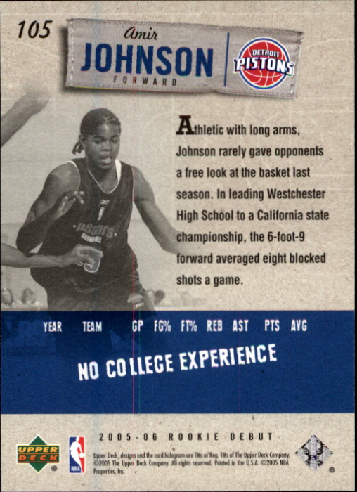 2005/2006 Rookie Debut (Upper Deck) Basketball - Picture 207 of 315