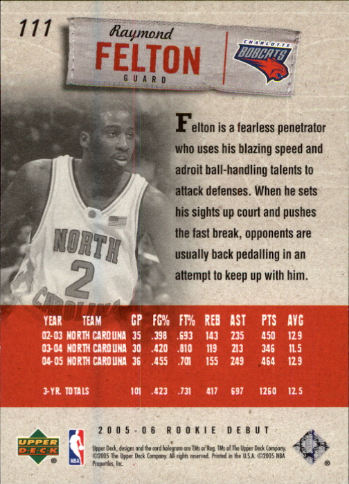 2005/2006 Rookie Debut (Upper Deck) Basketball - Picture 219 of 315
