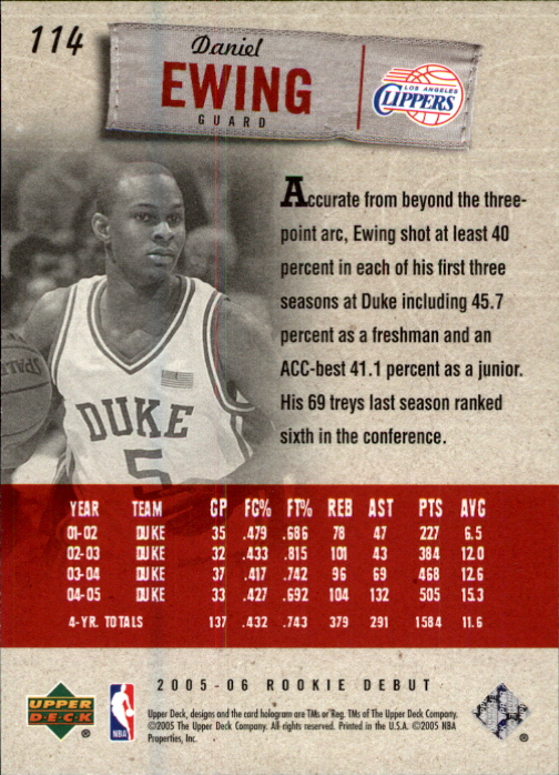 2005/2006 Rookie Debut (Upper Deck) Basketball - Picture 225 of 315