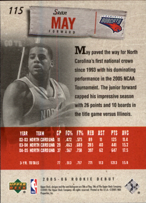 2005/2006 Rookie Debut (Upper Deck) Basketball - Picture 227 of 315