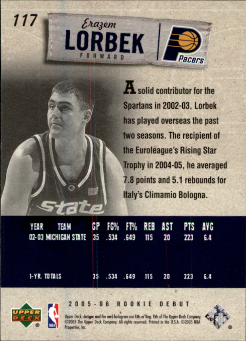 2005/2006 Rookie Debut (Upper Deck) Basketball - Picture 231 of 315