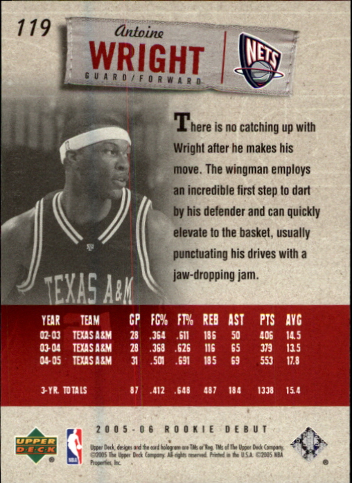 2005/2006 Rookie Debut (Upper Deck) Basketball - Picture 235 of 315