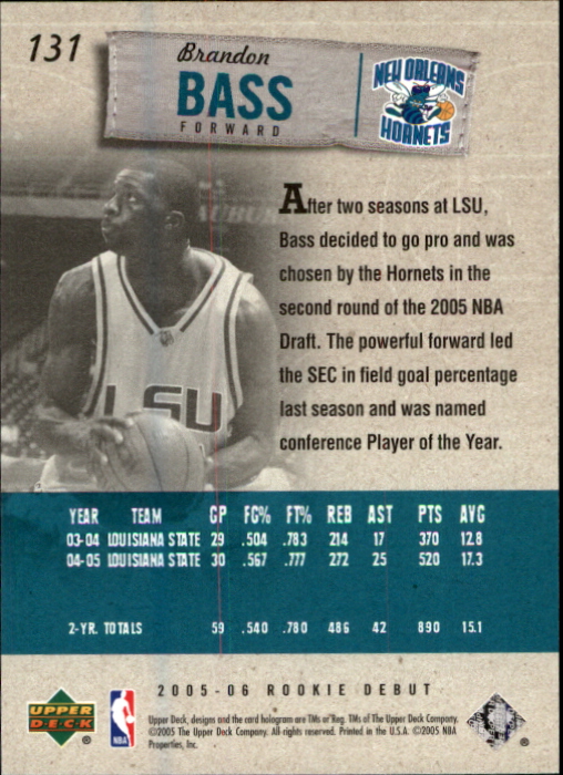 2005/2006 Rookie Debut (Upper Deck) Basketball - Picture 259 of 315