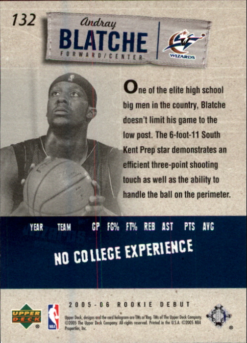 2005/2006 Rookie Debut (Upper Deck) Basketball - Picture 261 of 315