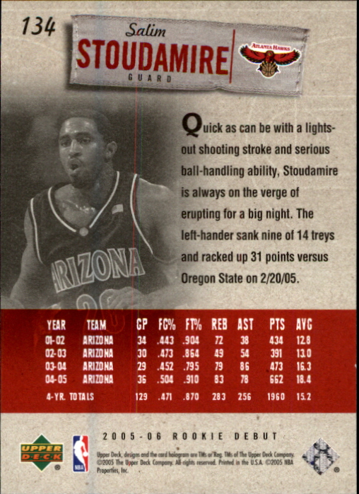2005/2006 Rookie Debut (Upper Deck) Basketball - Picture 265 of 315