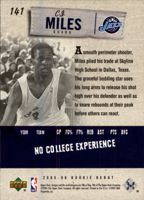 2005/2006 Rookie Debut (Upper Deck) Basketball - Picture 279 of 315