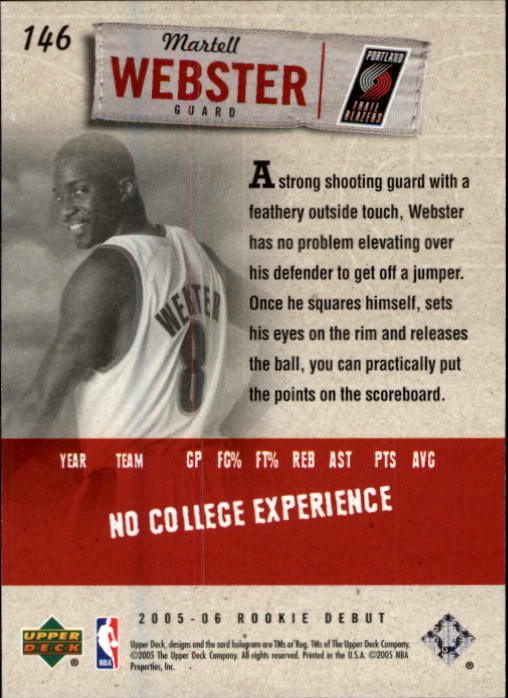 2005/2006 Rookie Debut (Upper Deck) Basketball - Picture 287 of 315