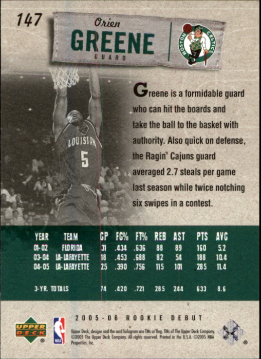 2005/2006 Rookie Debut (Upper Deck) Basketball - Picture 289 of 315