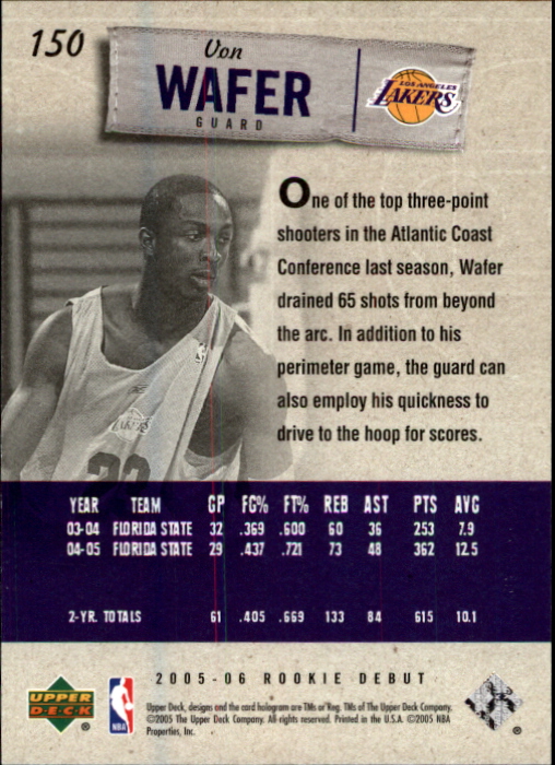 2005/2006 Rookie Debut (Upper Deck) Basketball - Picture 295 of 315