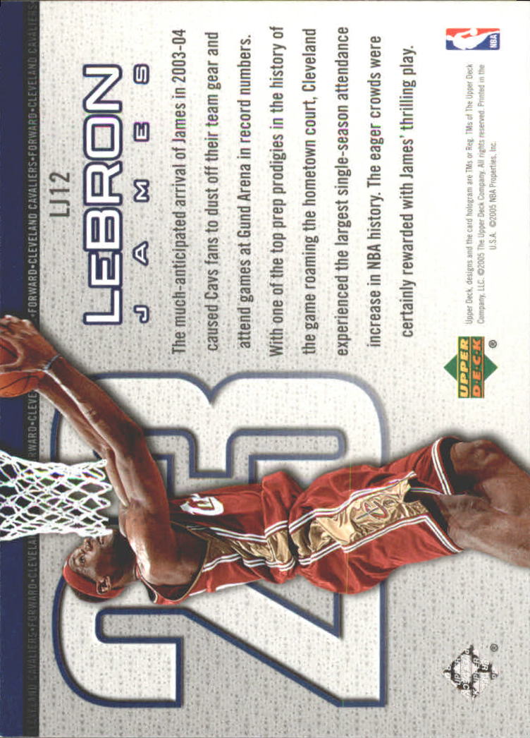 Set carte Upper Deck Basket Michael Jordan/LeBron James 2005/2006 - Foto 17 di 125