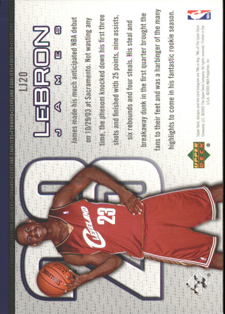 Set carte Upper Deck Basket Michael Jordan/LeBron James 2005/2006 - Foto 29 di 125
