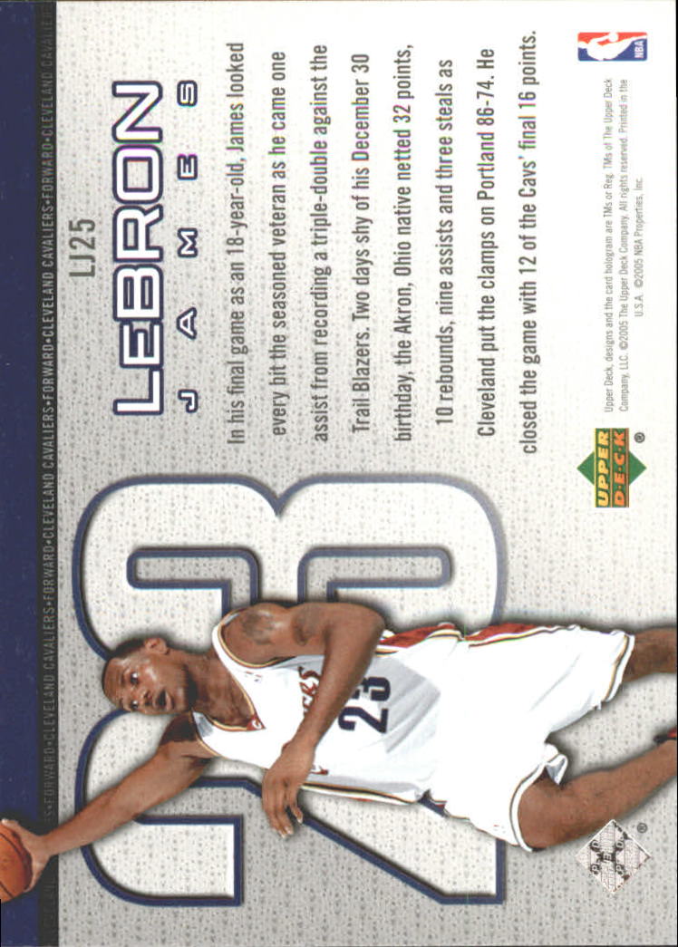 Set carte Upper Deck Basket Michael Jordan/LeBron James 2005/2006 - Foto 39 di 125