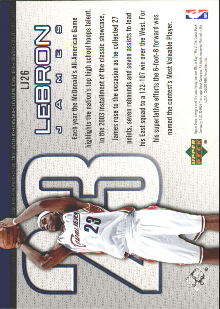 Set carte Upper Deck Basket Michael Jordan/LeBron James 2005/2006 - Foto 41 di 125