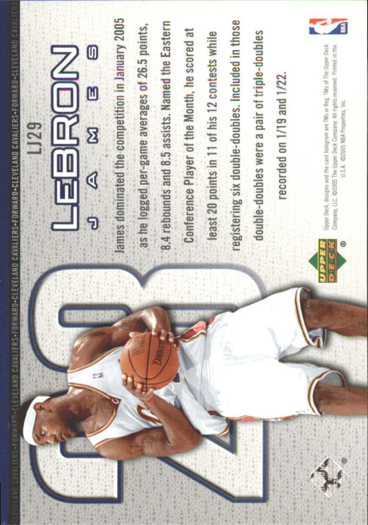 Set carte Upper Deck Basket Michael Jordan/LeBron James 2005/2006 - Foto 47 di 125