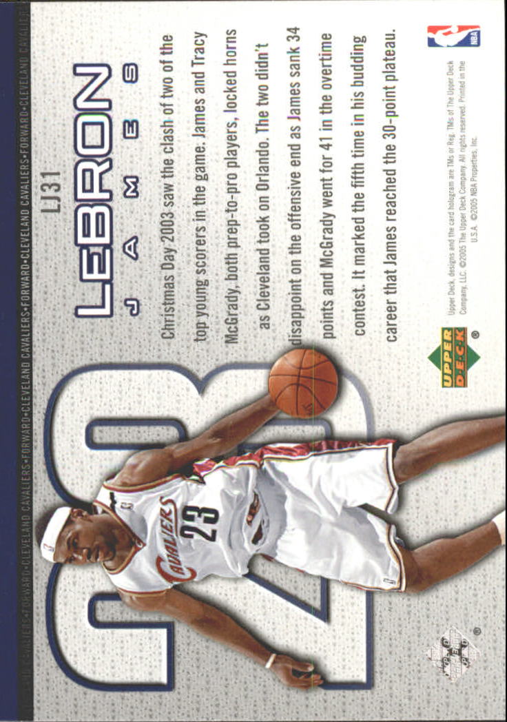 Set carte Upper Deck Basket Michael Jordan/LeBron James 2005/2006 - Foto 51 di 125