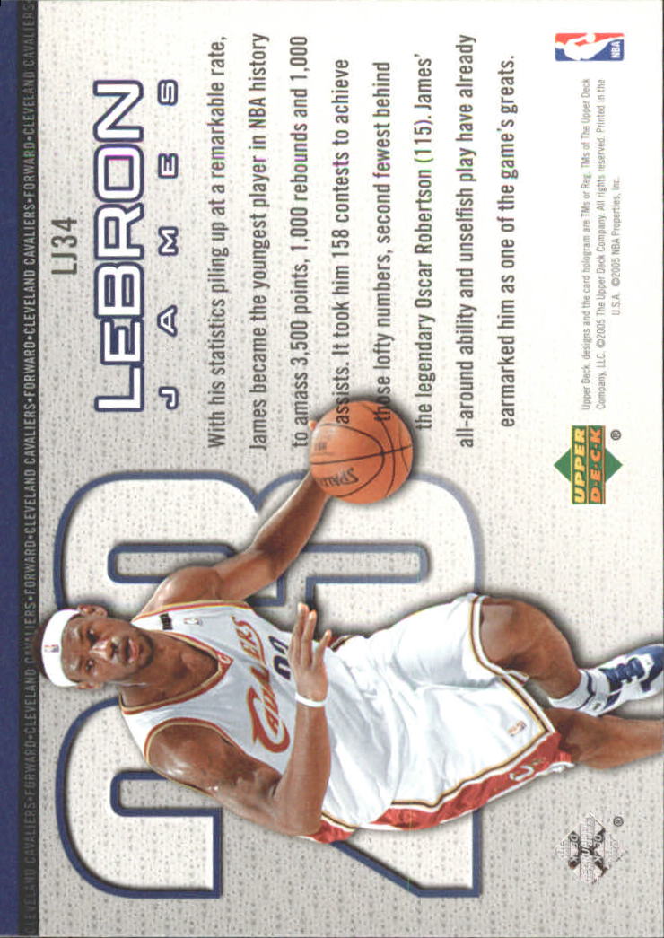Set carte Upper Deck Basket Michael Jordan/LeBron James 2005/2006 - Foto 55 di 125