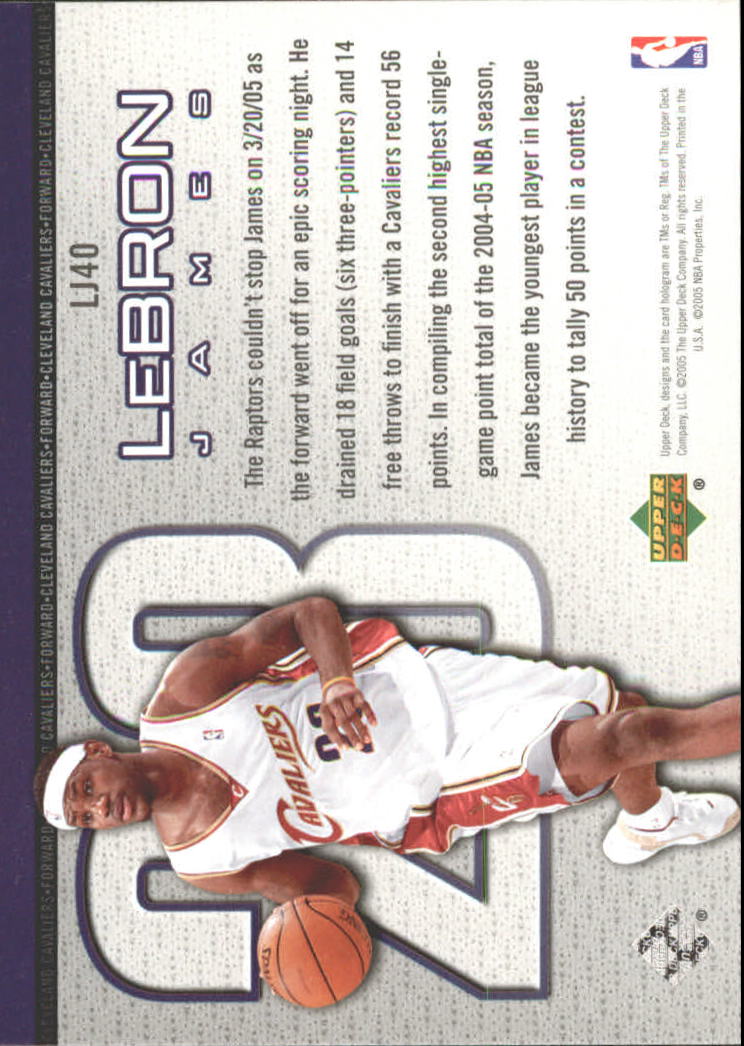 Set carte Upper Deck Basket Michael Jordan/LeBron James 2005/2006 - Foto 67 di 125