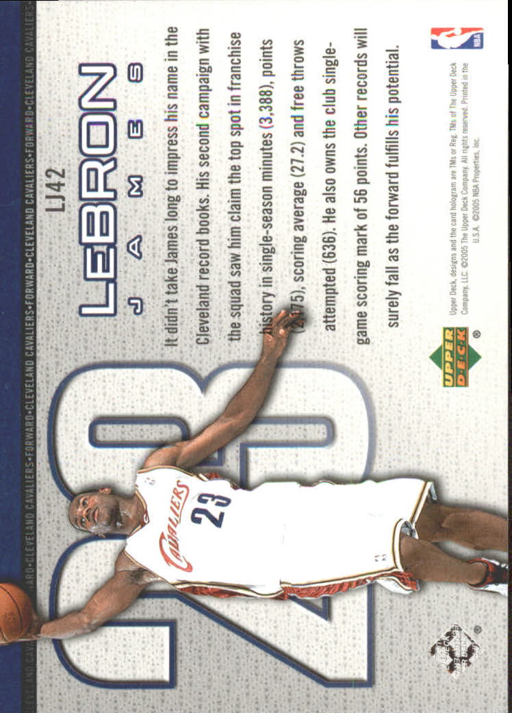 Set carte Upper Deck Basket Michael Jordan/LeBron James 2005/2006 - Foto 71 di 125
