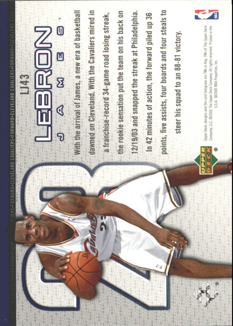 Set carte Upper Deck Basket Michael Jordan/LeBron James 2005/2006 - Foto 73 di 125