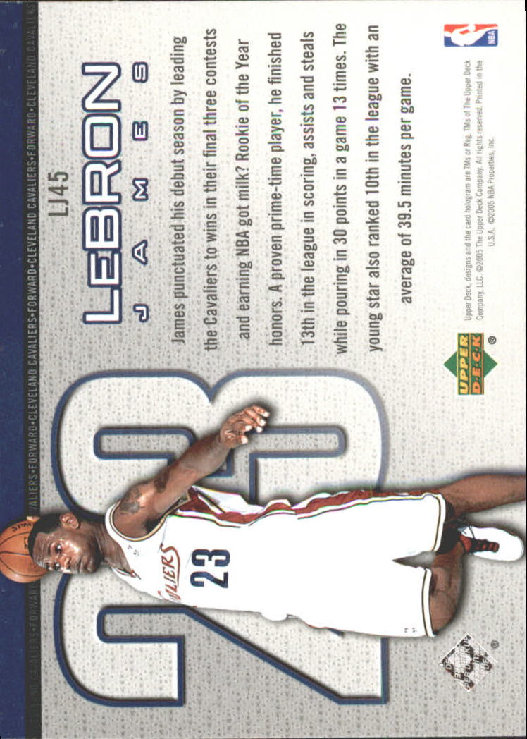 Set carte Upper Deck Basket Michael Jordan/LeBron James 2005/2006 - Foto 77 di 125