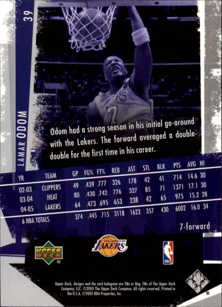2005/2006 Slam (Upper Deck) Basketball - Picture 75 of 221