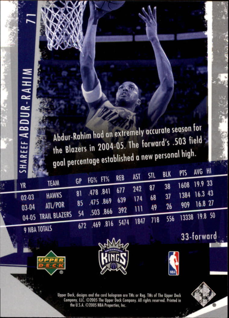 2005/2006 Slam (Upper Deck) Basketball - Picture 137 of 221