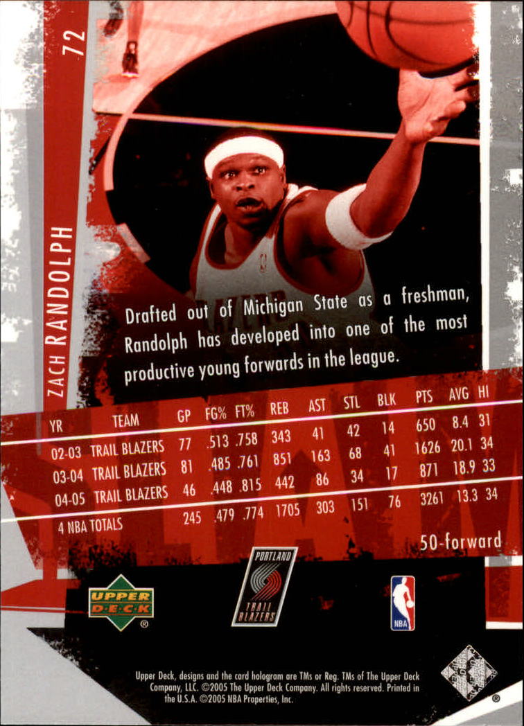 2005/2006 Slam (Upper Deck) Basketball - Picture 139 of 221