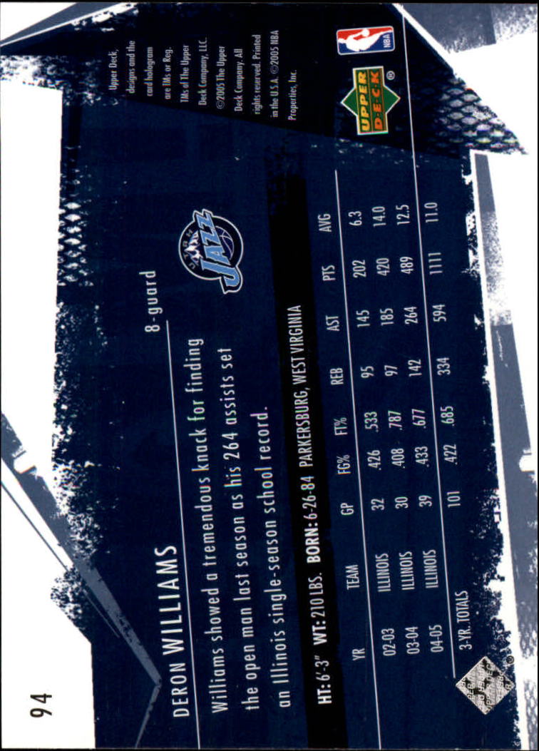 2005/2006 Slam (Upper Deck) Basketball - Picture 175 of 221