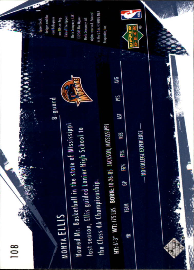 2005/2006 Slam (Upper Deck) Basketball - Picture 201 of 221