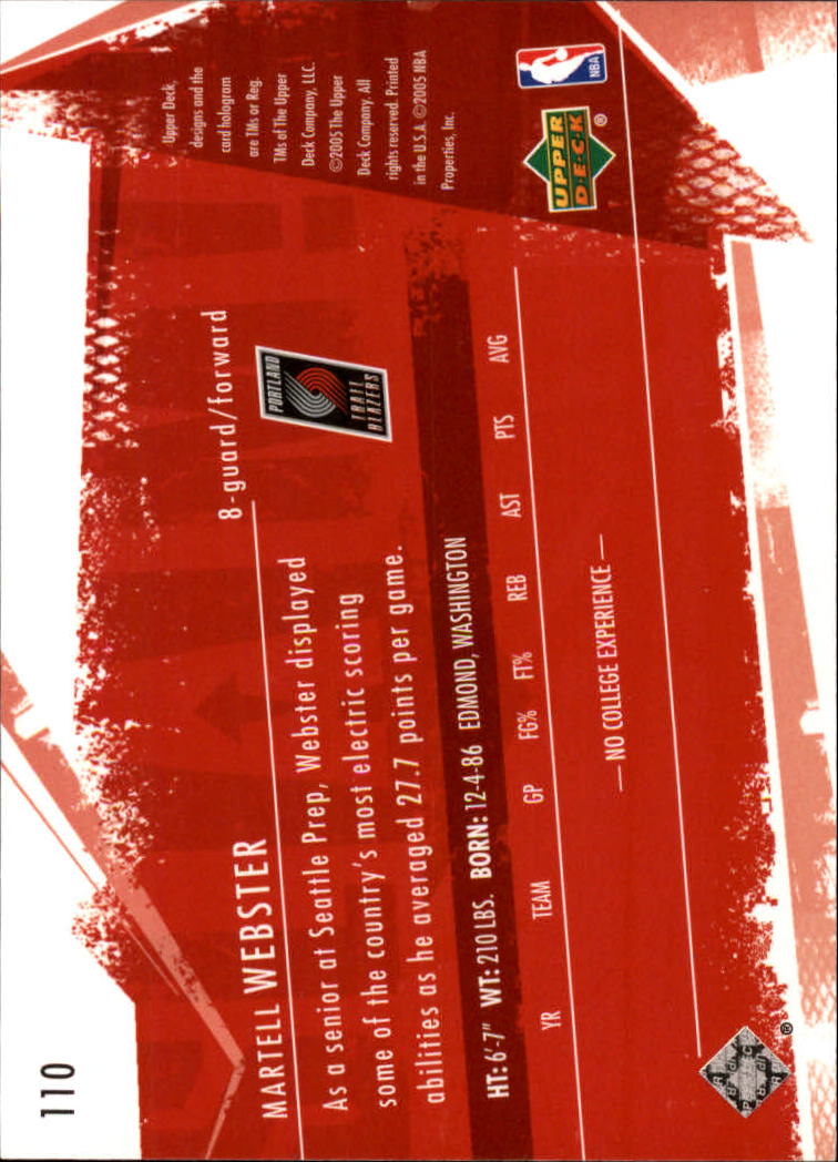 2005/2006 Slam (Upper Deck) Basketball - Picture 203 of 221
