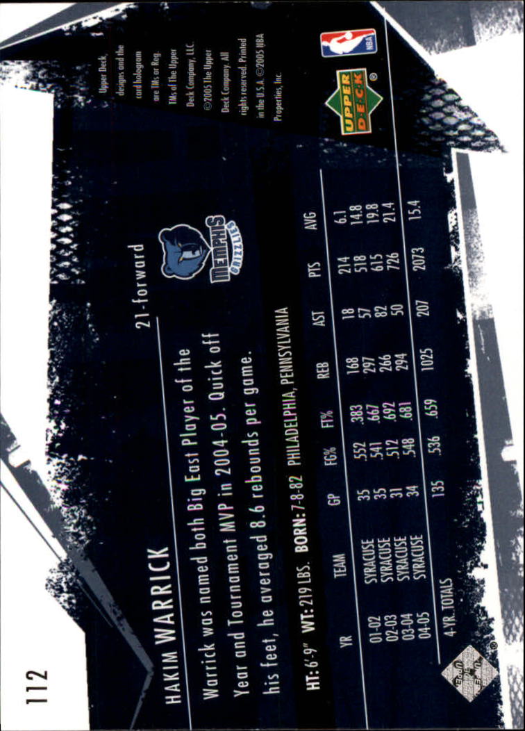 2005/2006 Slam (Upper Deck) Basketball - Picture 205 of 221