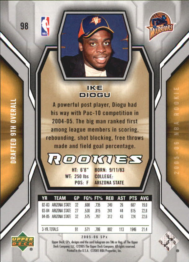 2005/2006 SPX (Upper Deck) Basketball - Picture 113 of 299