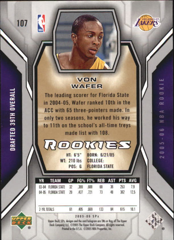 2005/2006 SPX (Upper Deck) Basketball - Picture 105 of 299