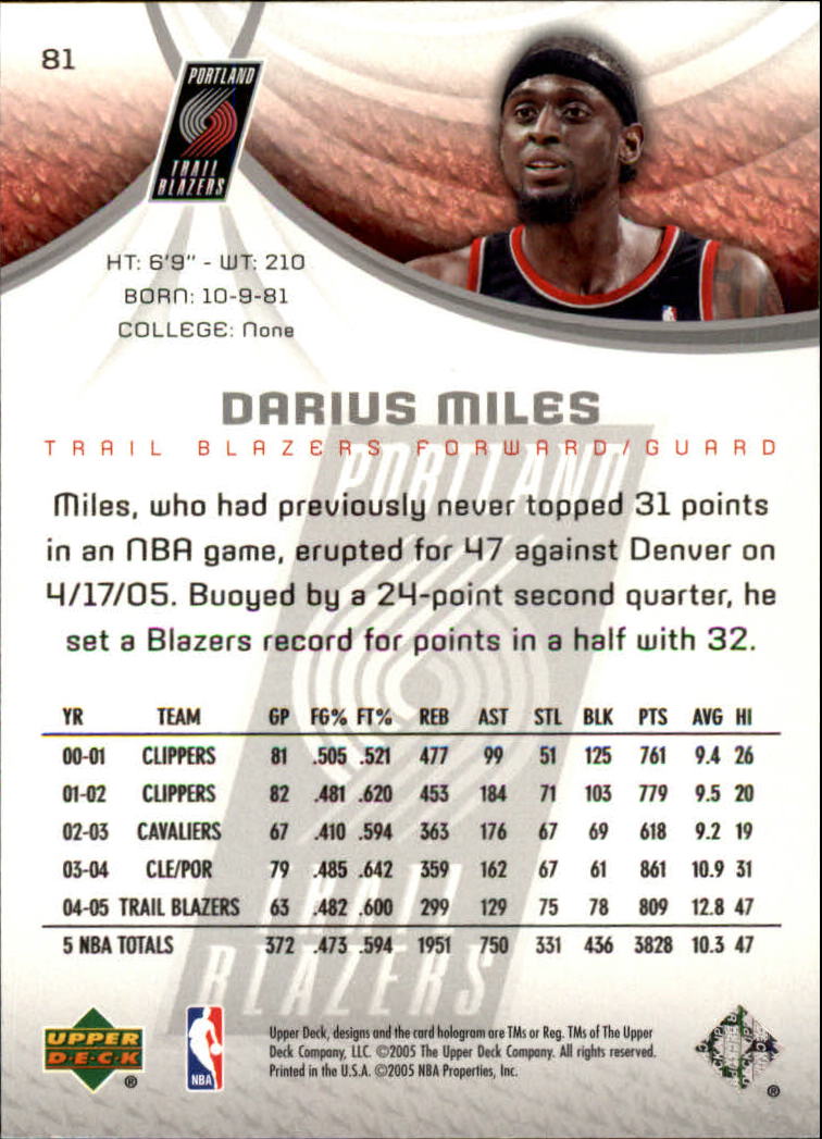 2005/2006 SP Game Used (Upper Deck) Basketball - Picture 161 of 293