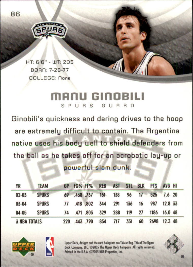 2005/2006 SP Game Used (Upper Deck) Basketball - Picture 171 of 293