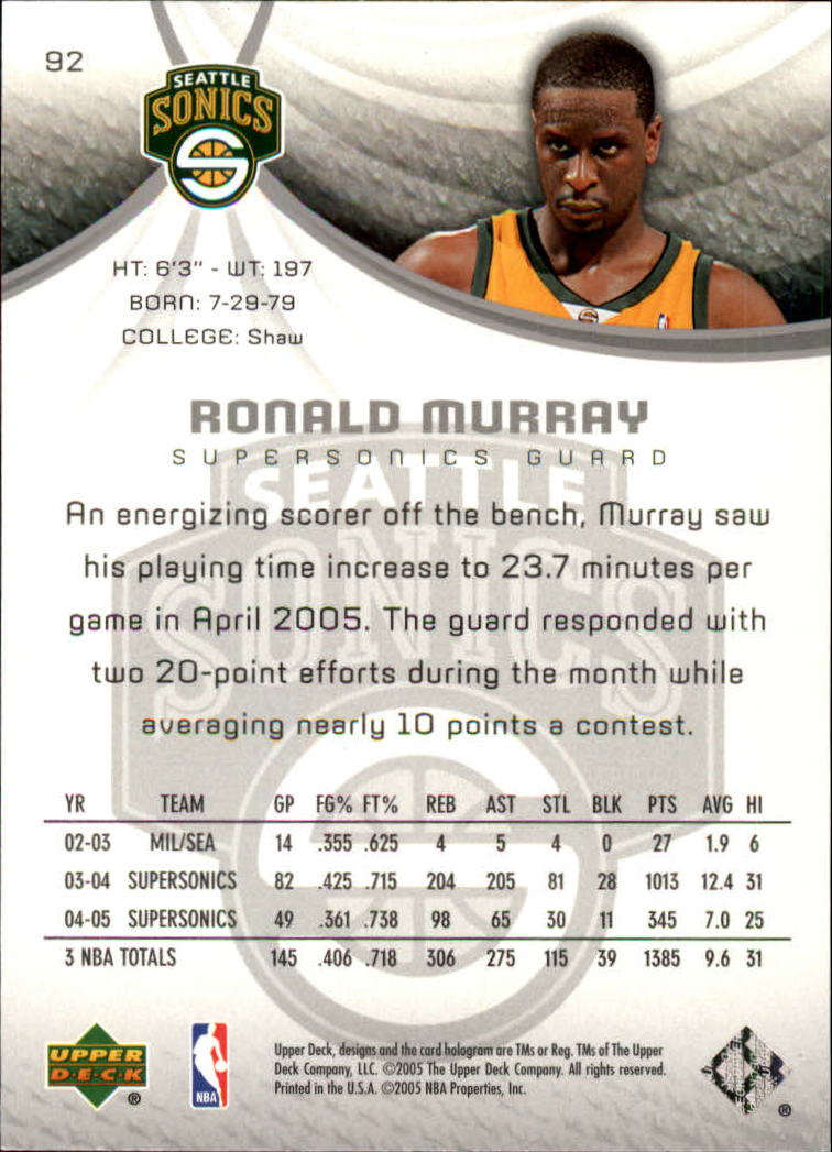 2005/2006 SP Game Used (Upper Deck) Basketball - Picture 183 of 293