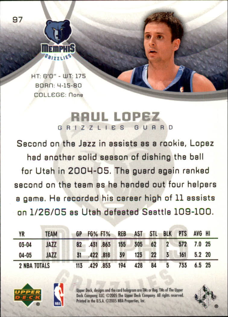 2005/2006 SP Game Used (Upper Deck) Basketball - Picture 193 of 293