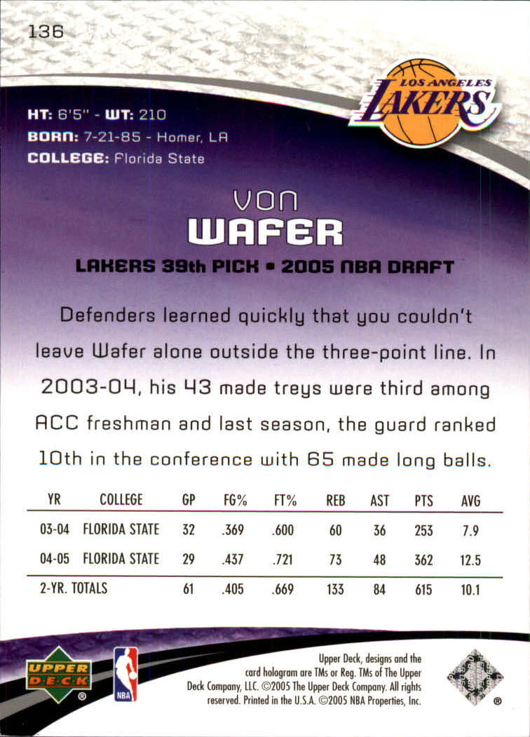 2005/2006 SP Game Used (Upper Deck) Basketball - Picture 245 of 293