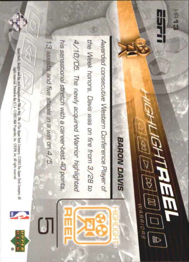 2005/2006 ESPN (Upper Deck) Basketball - Picture 61 of 284