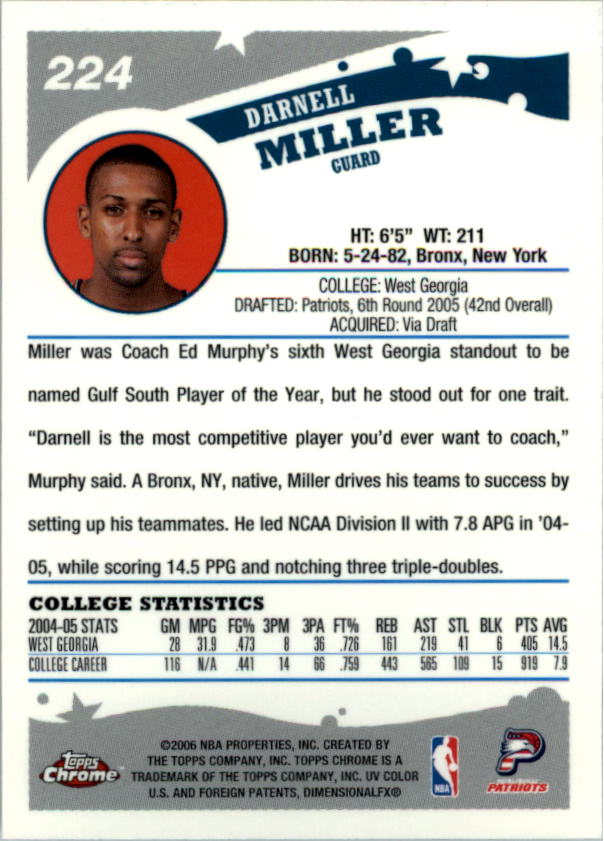 2005-06 Topps Chrome Basketball "Main Set" Cards #1 to #275 Rookies and Veterans - Picture 385 of 483