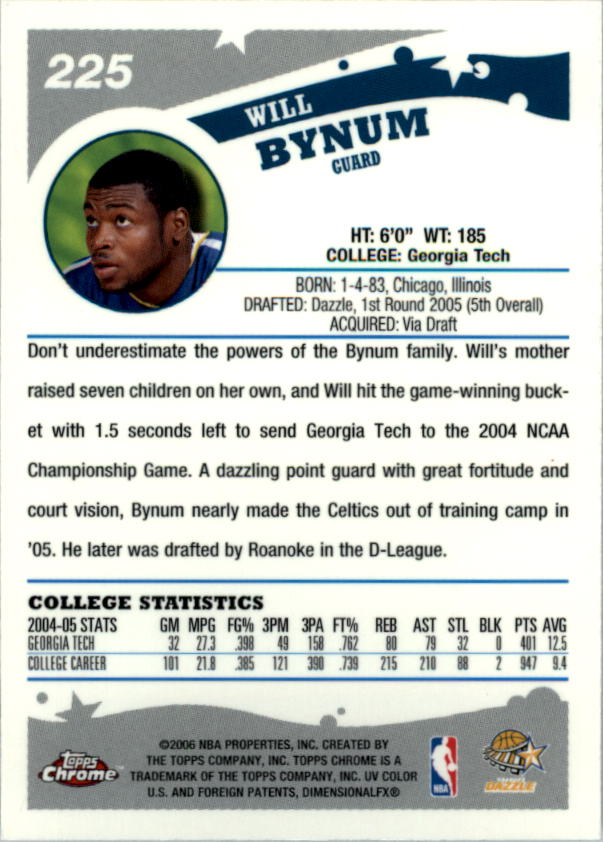 2005-06 Topps Chrome Basketball "Main Set" Cards #1 to #275 Rookies and Veterans - Picture 387 of 483