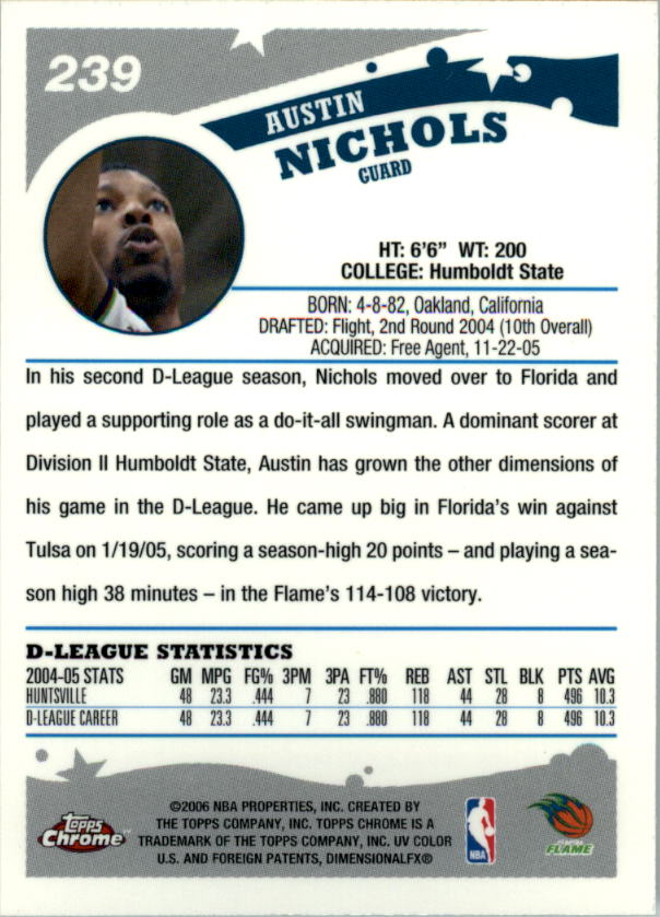 2005-06 Topps Chrome Basketball "Main Set" Cards #1 to #275 Rookies and Veterans - Picture 415 of 483