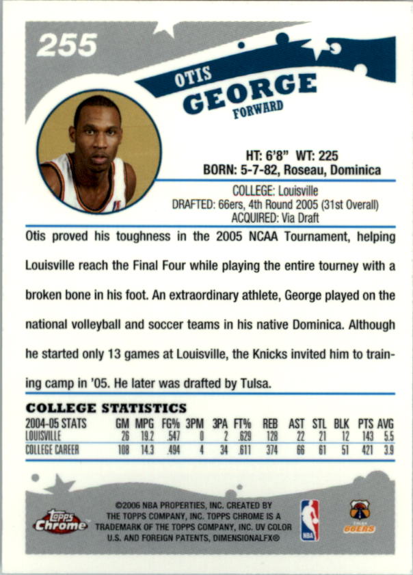 2005-06 Topps Chrome Basketball "Main Set" Cards #1 to #275 Rookies and Veterans - Picture 445 of 483
