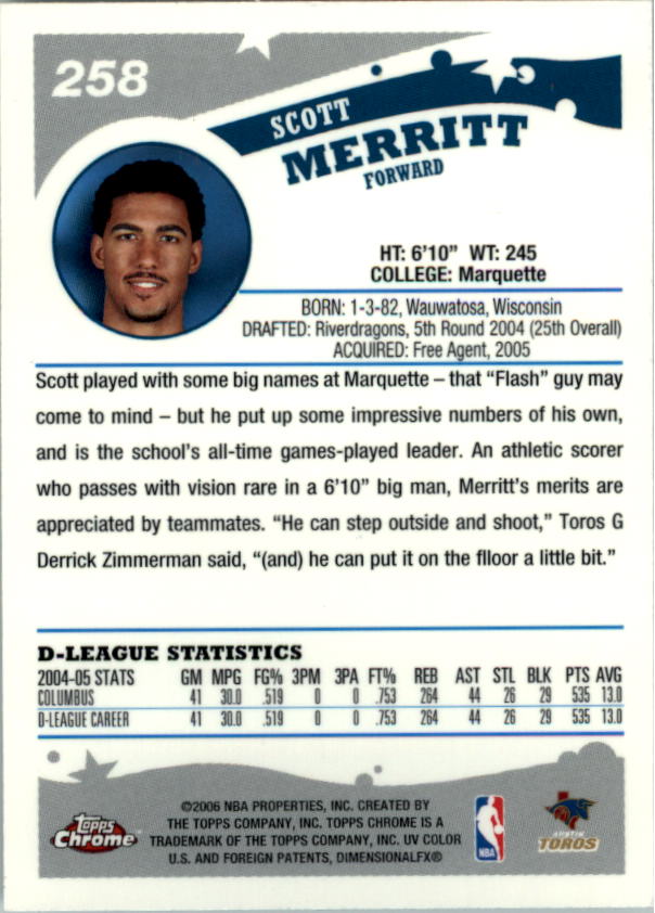 2005-06 Topps Chrome Basketball "Main Set" Cards #1 to #275 Rookies and Veterans - Picture 451 of 483