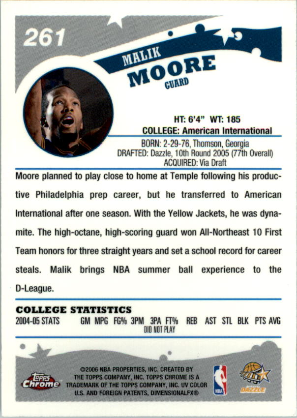 2005-06 Topps Chrome Basketball "Main Set" Cards #1 to #275 Rookies and Veterans - Picture 457 of 483