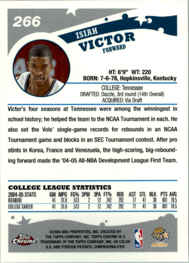 2005-06 Topps Chrome Basketball "Main Set" Cards #1 to #275 Rookies and Veterans - Picture 467 of 483
