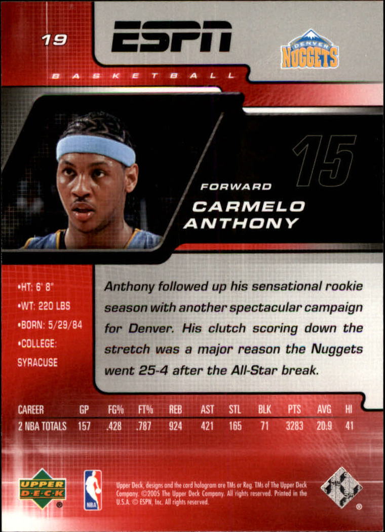 2005/2006 ESPN (Upper Deck) Basketball - Picture 250 of 284