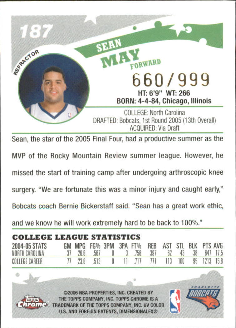 Tarjetas de inserto paralelo ""Refractores"" de baloncesto Topps cromadas 2005-06 - Imagen 32 de 98